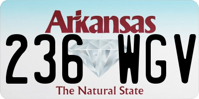 AR license plate 236WGV