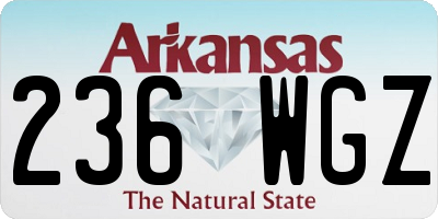 AR license plate 236WGZ