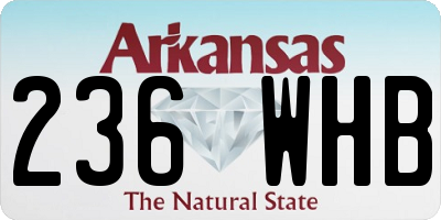 AR license plate 236WHB