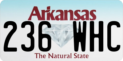 AR license plate 236WHC