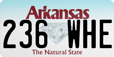 AR license plate 236WHE