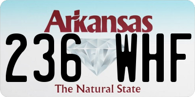 AR license plate 236WHF