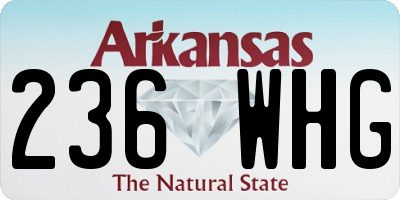 AR license plate 236WHG