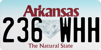 AR license plate 236WHH