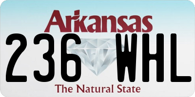 AR license plate 236WHL