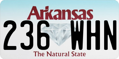 AR license plate 236WHN