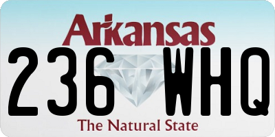 AR license plate 236WHQ
