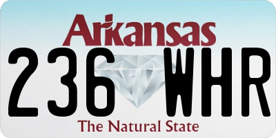 AR license plate 236WHR