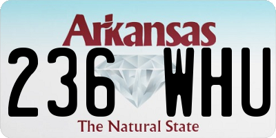AR license plate 236WHU