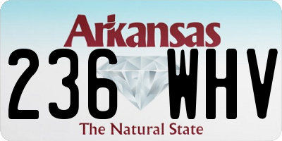 AR license plate 236WHV