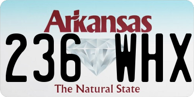 AR license plate 236WHX