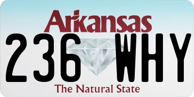 AR license plate 236WHY