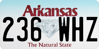 AR license plate 236WHZ