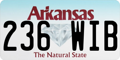 AR license plate 236WIB