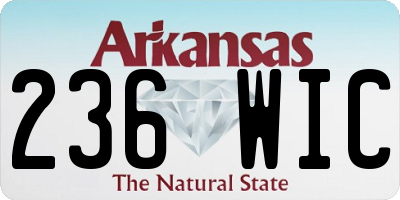 AR license plate 236WIC