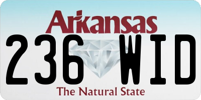 AR license plate 236WID
