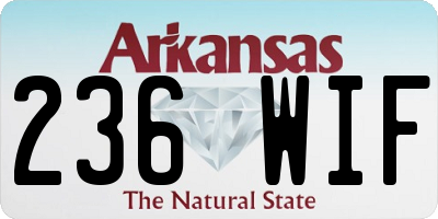 AR license plate 236WIF
