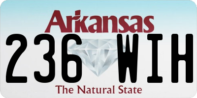AR license plate 236WIH