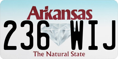 AR license plate 236WIJ