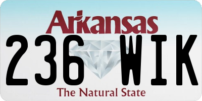 AR license plate 236WIK