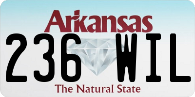 AR license plate 236WIL