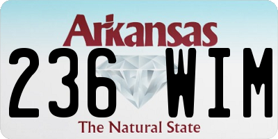 AR license plate 236WIM