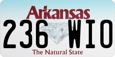 AR license plate 236WIO