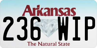 AR license plate 236WIP