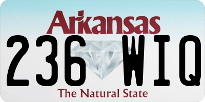 AR license plate 236WIQ