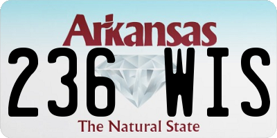 AR license plate 236WIS