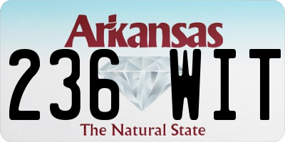 AR license plate 236WIT