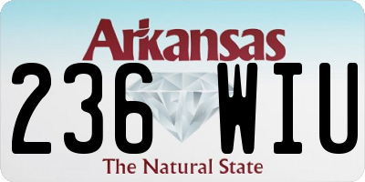 AR license plate 236WIU