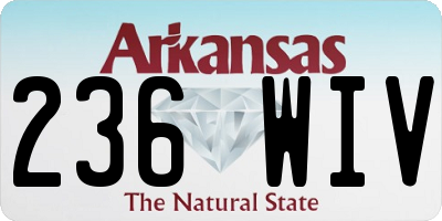AR license plate 236WIV