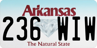 AR license plate 236WIW