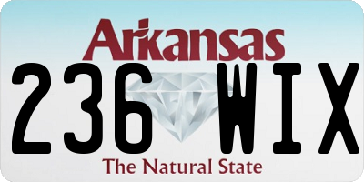 AR license plate 236WIX