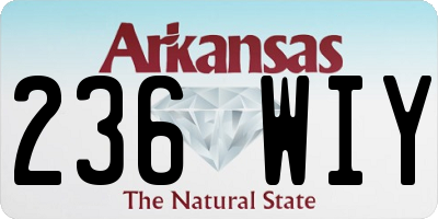 AR license plate 236WIY