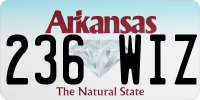 AR license plate 236WIZ