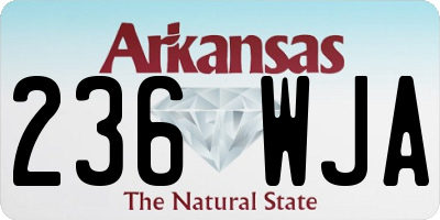 AR license plate 236WJA