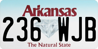 AR license plate 236WJB