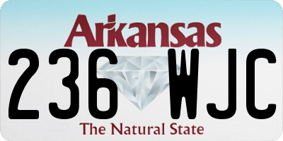 AR license plate 236WJC