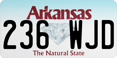 AR license plate 236WJD
