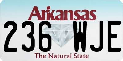 AR license plate 236WJE