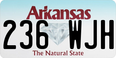 AR license plate 236WJH