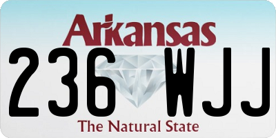 AR license plate 236WJJ
