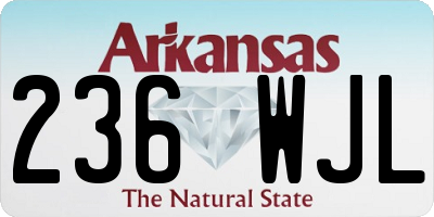 AR license plate 236WJL