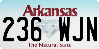 AR license plate 236WJN