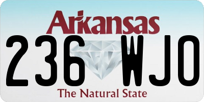 AR license plate 236WJO