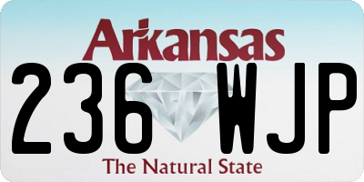 AR license plate 236WJP