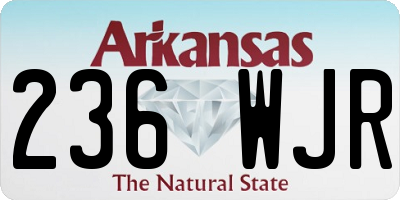 AR license plate 236WJR