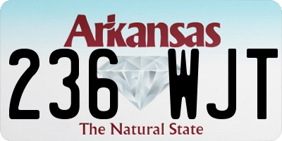 AR license plate 236WJT